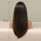 Peruca Wigs Human Realista Longa Lisa Front Lace