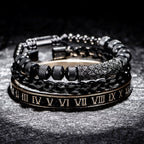 Pulseira Masculina Luxo Flower 3 em 1