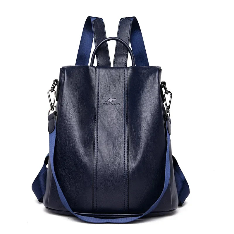 Bolsa Mochila Feminina de Couro