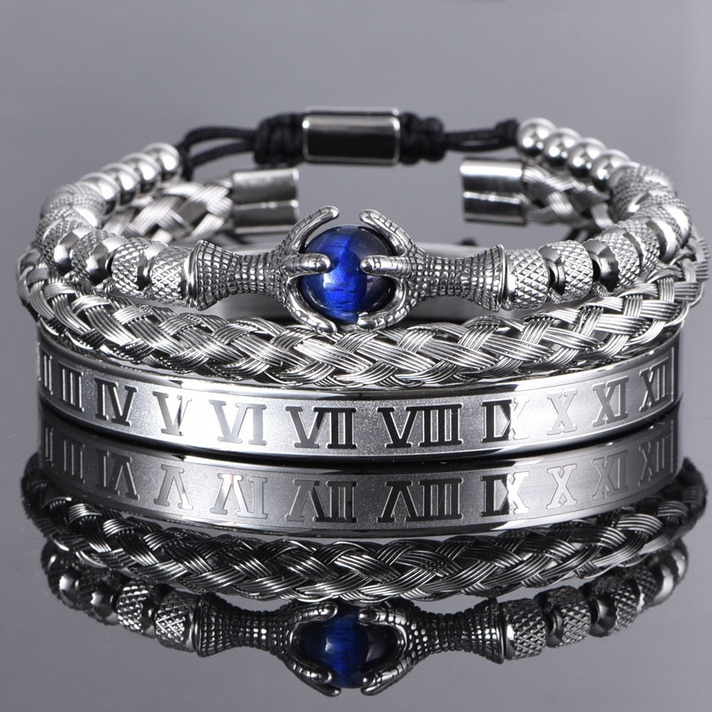 Pulseira Bracelete Masculino Olho de Tigre Stone