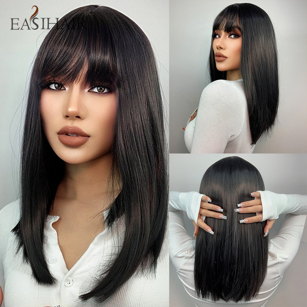 Peruca Human Média Chanel Lace Wigs