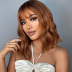 Peruca Curta Cacheada Human Realista Wigs Lace