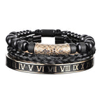Pulseira Masculina Luxo Flower 3 em 1