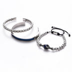 Pulseira Bracelete Masculino Olho de Tigre Stone