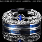 Pulseira Bracelete Masculino Olho de Tigre Stone