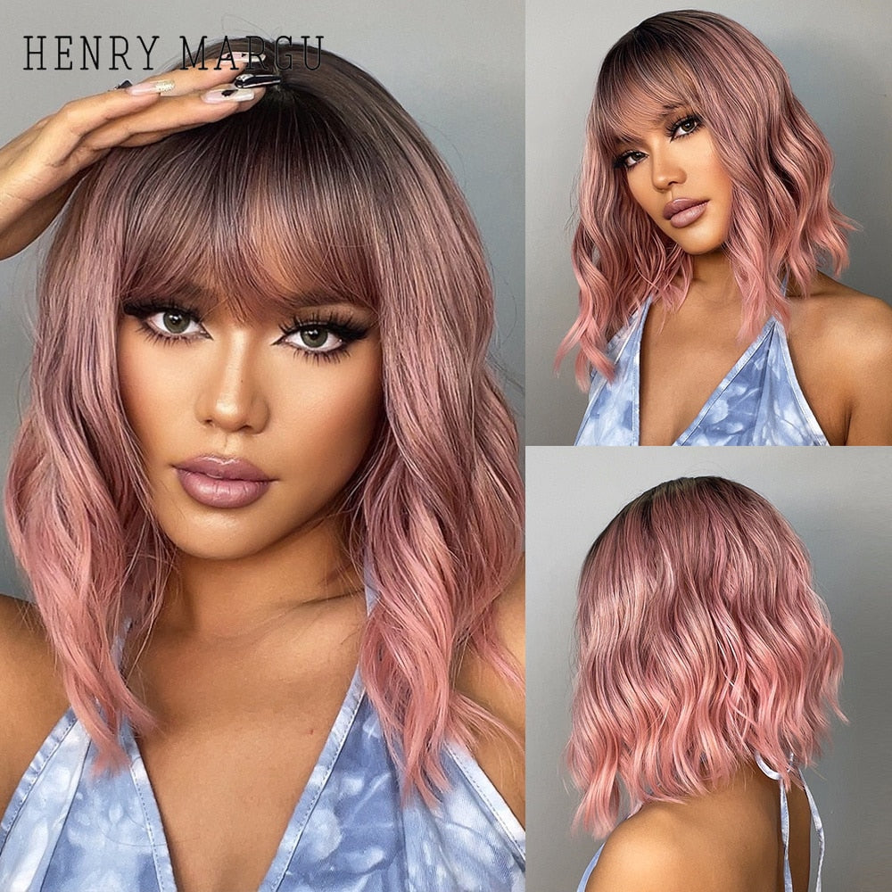 Peruca Curta Cacheada Human Realista Wigs Lace