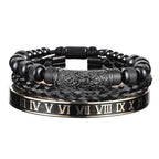 Pulseira Masculina Luxo Flower 3 em 1