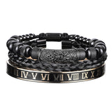 Pulseira Masculina Luxo Flower 3 em 1
