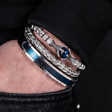Pulseira Bracelete Masculino Olho de Tigre Stone