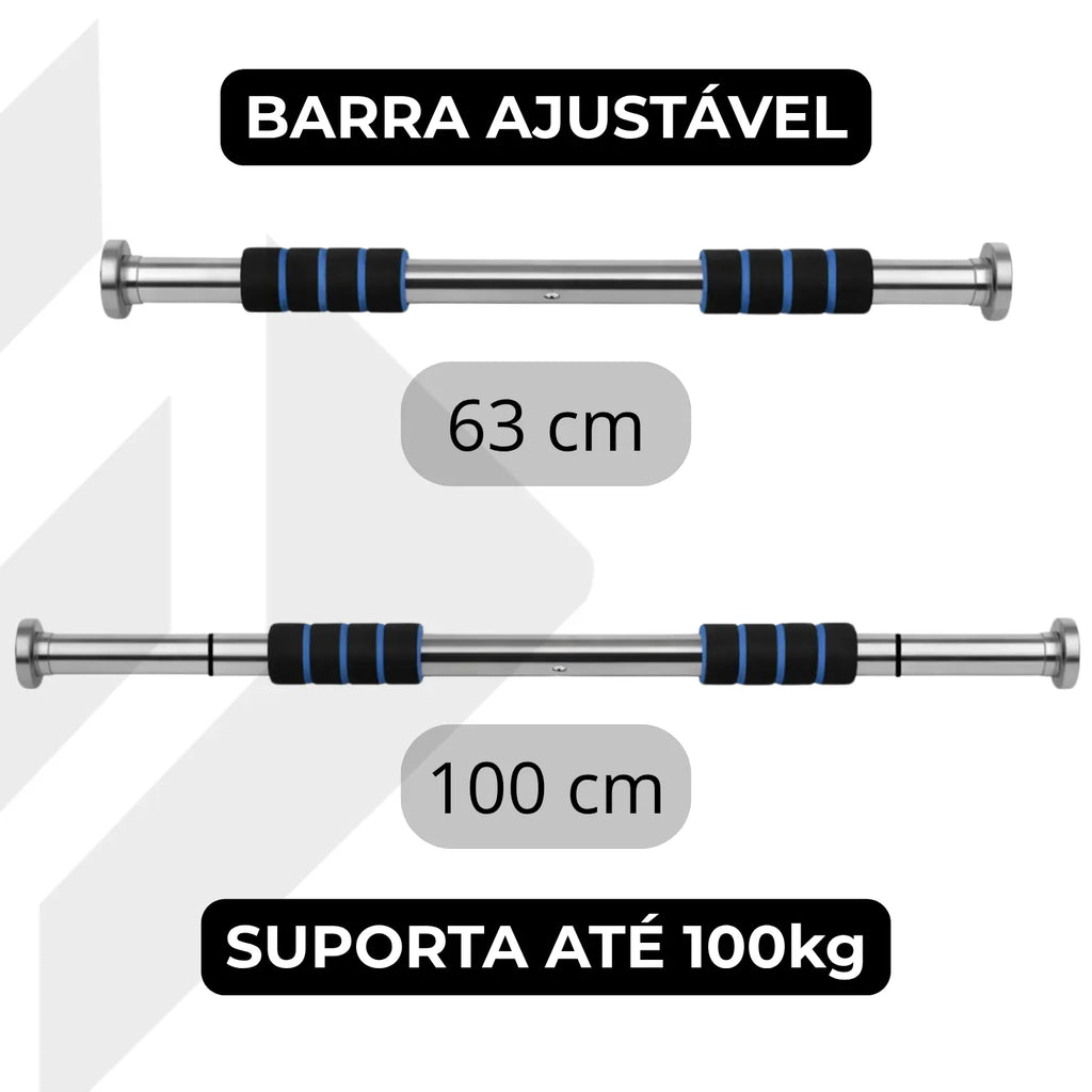 Barra de Porta Ajustável para Exercícios Barra Fixa até 100kg
