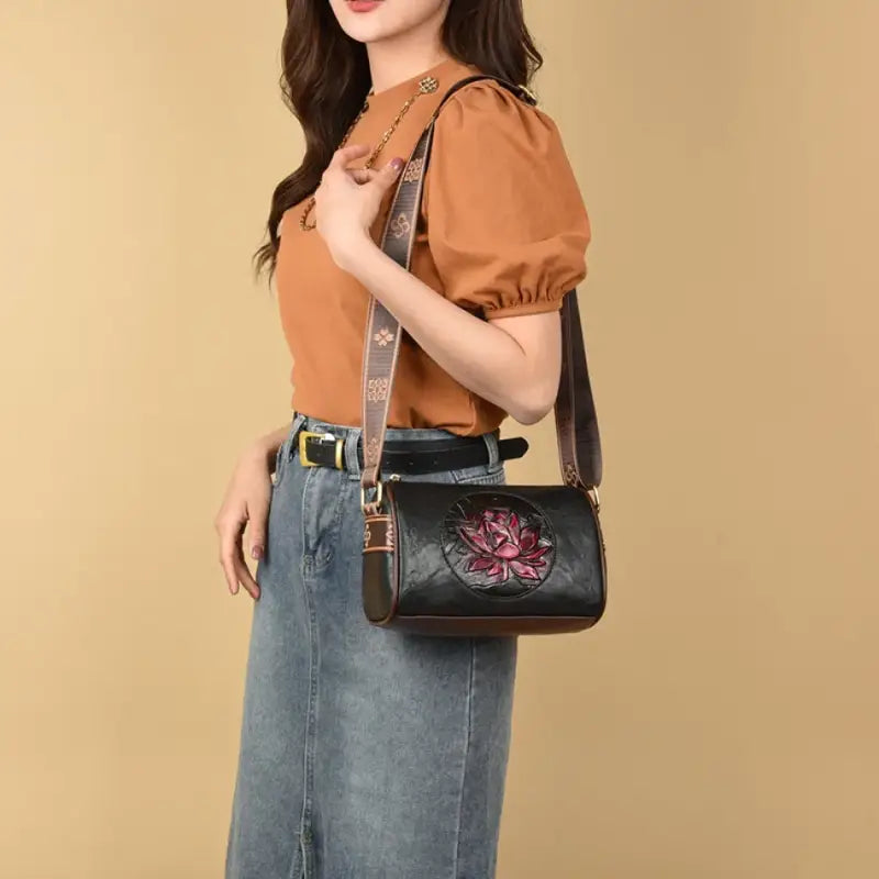Bolsa De Couro Feminina Transversal