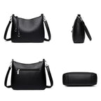 Bolsa de Couro Feminina Transversal