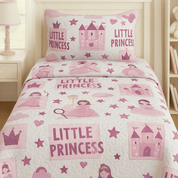 Kit Colcha Infantil Cama Solteiro 2 Peças Cobre-Leito e Porta-Travesseiro Microfibra Estampada Menino e Menina 1,60 x 2,20 m