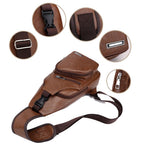 Bolsa Transversal Resistente de Couro Premium SmartBag