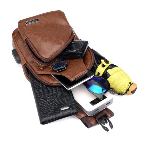 Bolsa Transversal Resistente de Couro Premium SmartBag