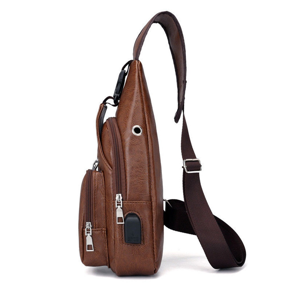 Bolsa Transversal Resistente de Couro Premium SmartBag