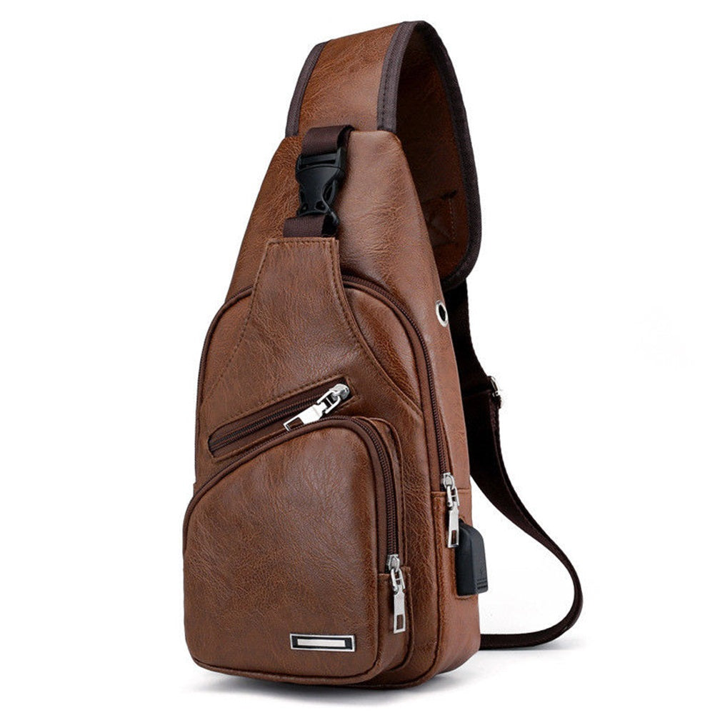 Bolsa Transversal Resistente de Couro Premium SmartBag
