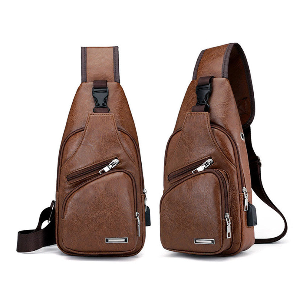 Bolsa Transversal Resistente de Couro Premium SmartBag