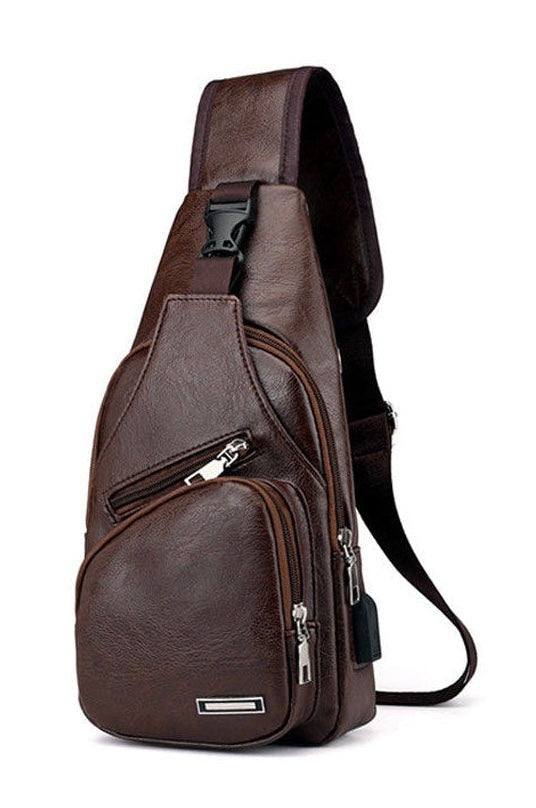 Bolsa Transversal Resistente de Couro Premium SmartBag