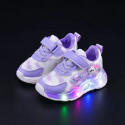 Tênis Infantil Led Luminoso Meninas Desenho Animado Velcro Sola Macia 20 ao 27 — foto 5