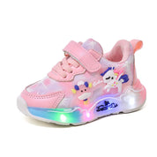 Tênis Infantil Led Luminoso Meninas Desenho Animado Velcro Sola Macia 20 ao 27 — foto 10