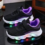 Tênis Infantil com Luz LED Casual Respirável Malha Velcro 19 ao 27 — foto 6