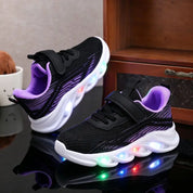 Tênis Infantil com Luz LED Casual Respirável Malha Velcro 19 ao 27 — foto 8