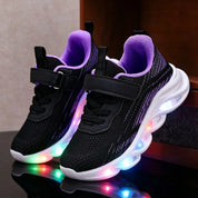Tênis Infantil com Luz LED Casual Respirável Malha Velcro 19 ao 27 — foto 10