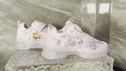 Tênis Infantil LED Recarregável USB Brilha no Escuro Luzes Coloridas Fecho Velcro Rosa 20 ao 34 — foto 7