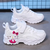 Tênis Infantil Hello Kitty Casual Chunky Velcro Cabedal PU Branco 27 ao 38 — foto 6