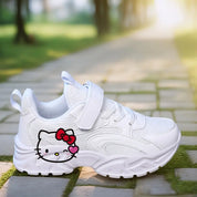 Tênis Infantil Hello Kitty Casual Esportivo Cano Baixo Velcro Sola EVA Antiderrapante Branco 27 ao 38 — foto 3