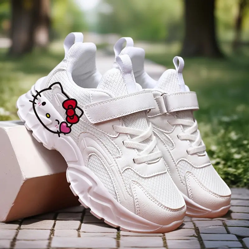 Tênis Infantil Hello Kitty Casual Esportivo Cano Baixo Velcro Sola EVA Antiderrapante Branco 27 ao 38 — foto 5