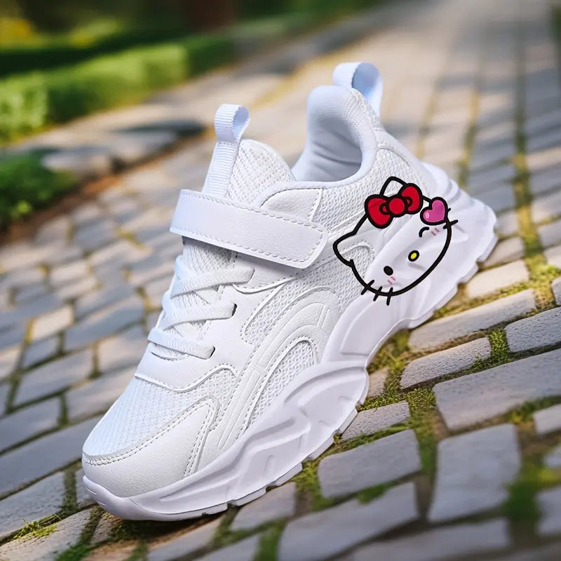 Tênis Infantil Hello Kitty Casual Esportivo Cano Baixo Velcro Sola EVA Antiderrapante Branco 27 ao 38 — foto 6