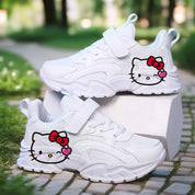 Tênis Infantil Hello Kitty Casual Esportivo Cano Baixo Velcro Sola EVA Antiderrapante Branco 27 ao 38 — foto 7