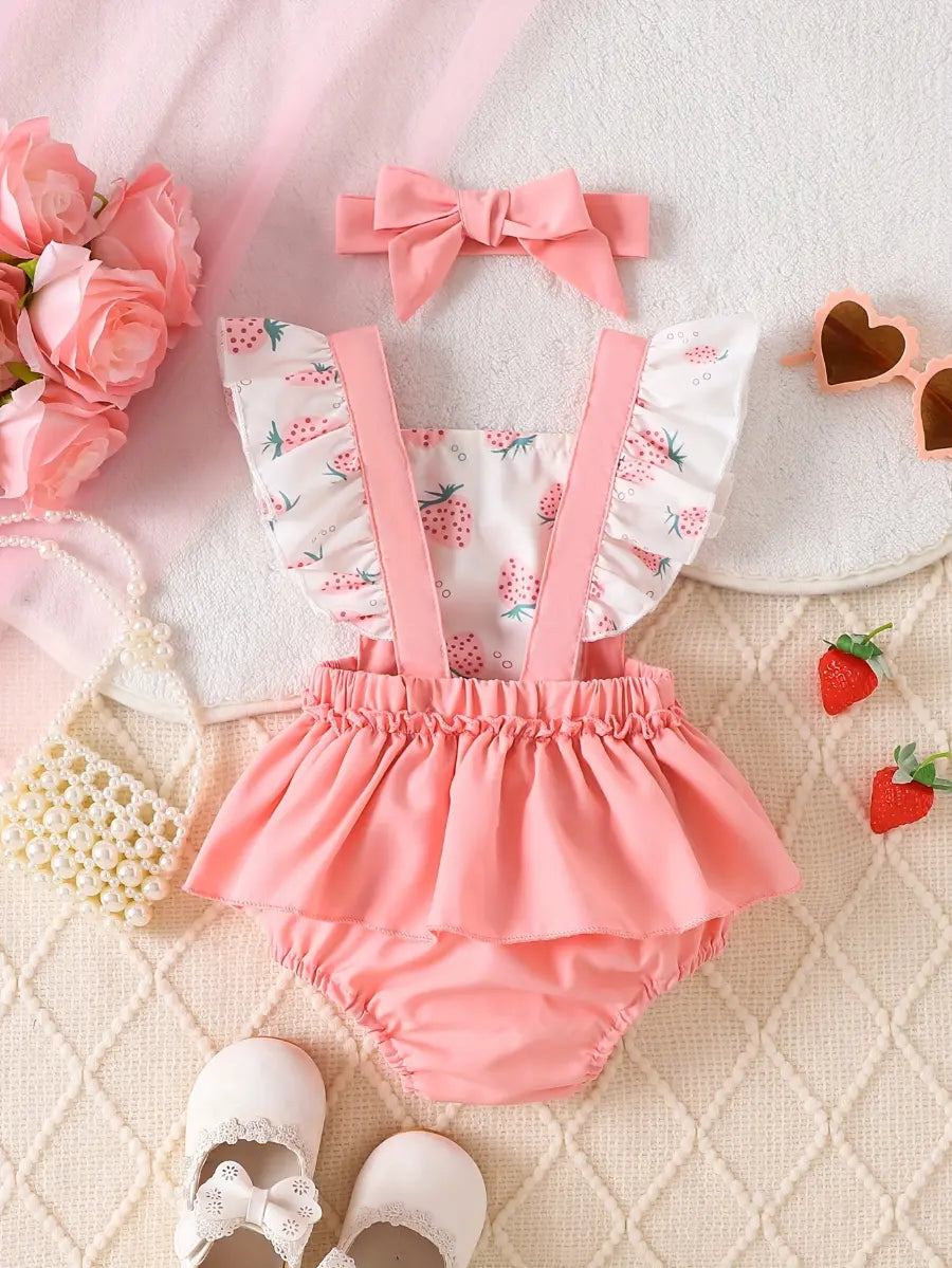 Body Bebê Menina Verão Alças Babado Laço Estampa Floral Malha 0 aos 24 Meses — foto 4