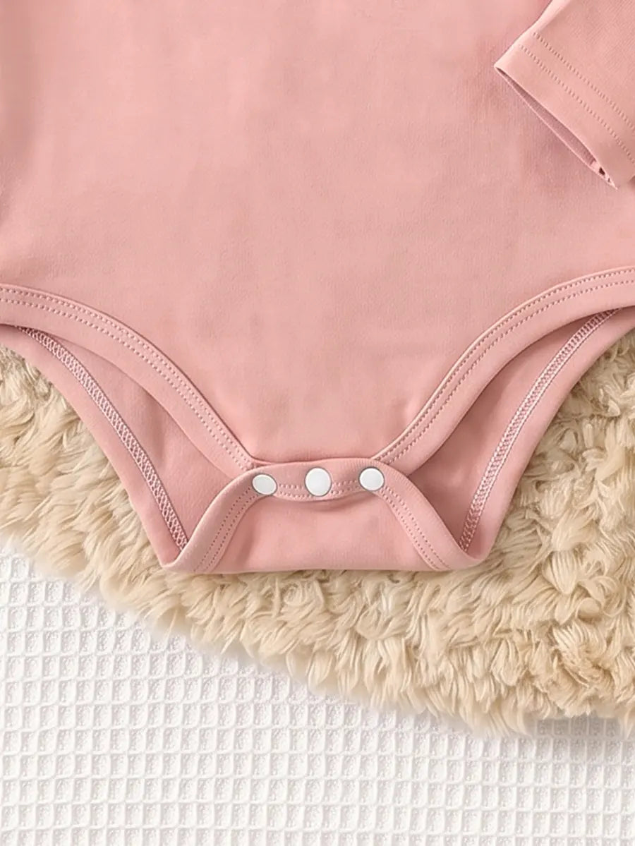 Body Bebê Menina Manga Longa Gola Redonda Kit 3 Peças Estampa Floral Listrado Gatinho 0 aos 18 Meses — foto 7