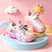 Tênis Infantil Feminino Casual Luminoso LED Antiderrapante Sola Macia Velcro 20 ao 27 — foto 1