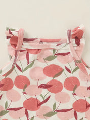 Kit 5 Bodies Bebê Menina Regata Alcinha Babado Estampa Floral Algodão 0 a 12 Meses — foto 5