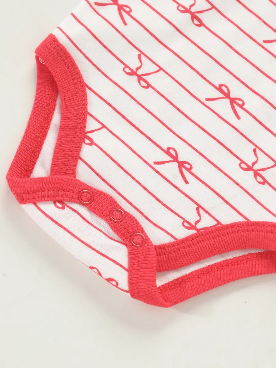 Body Bebê Menina Kit 5 Peças Manga Curta Estampado Algodão Rosa 0 a 12 Meses — foto 10
