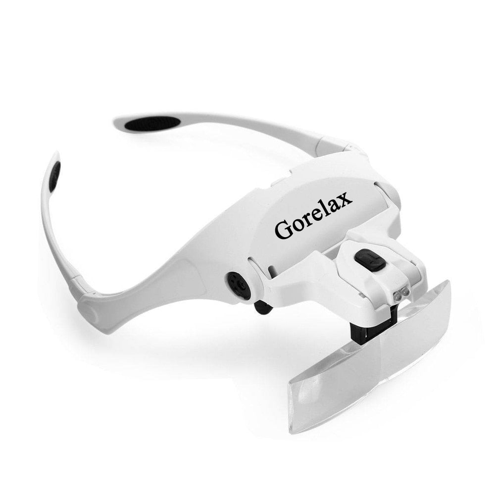 Óculos Zoom Lupa de Testa Cabeça com Led Gorelax
