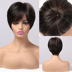 Peruca Curta Front Lace Wigs Realista