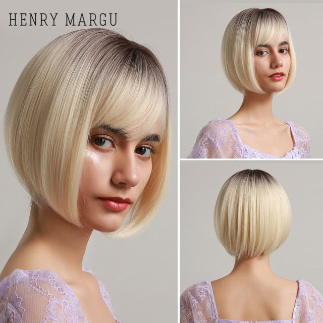 Peruca Curta Front Lace Wigs Realista