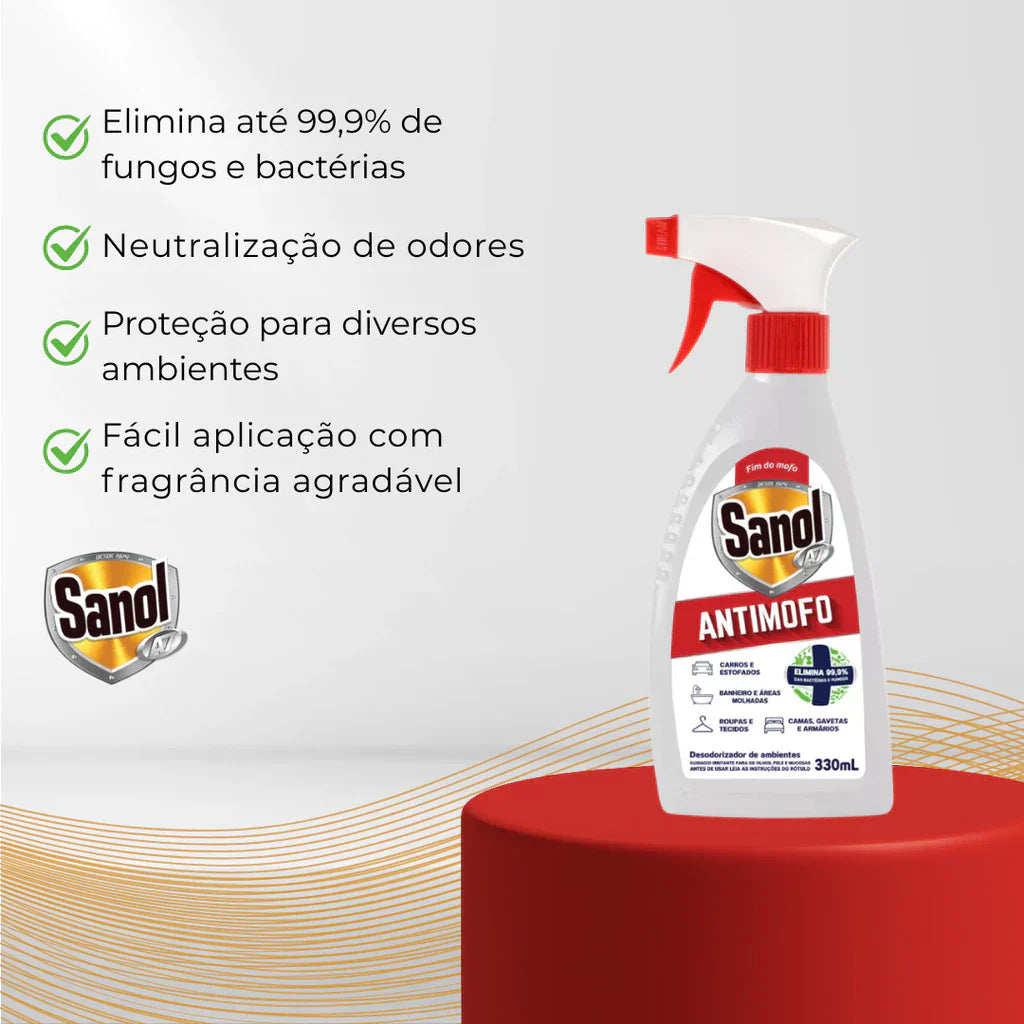 Anti-Mofo Elimine Fungos e Odores com Eficiência (Luva+Pano)
